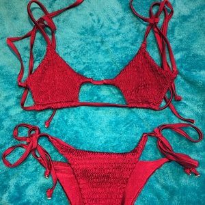 Zaful maroon bikini